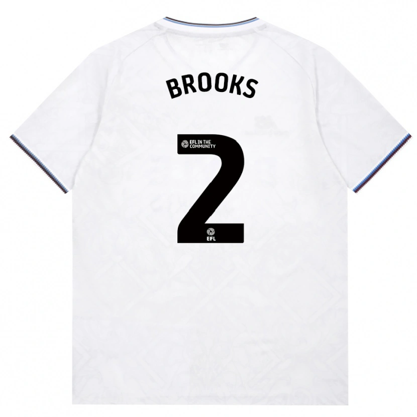 Danxen Donna Maglia Connor Brooks #2 Borgogna Bianco Kit Gara Away 2026/27 Maglietta