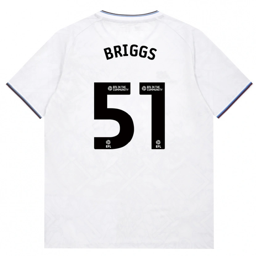 Danxen Donna Maglia Josh Briggs #51 Borgogna Bianco Kit Gara Away 2026/27 Maglietta