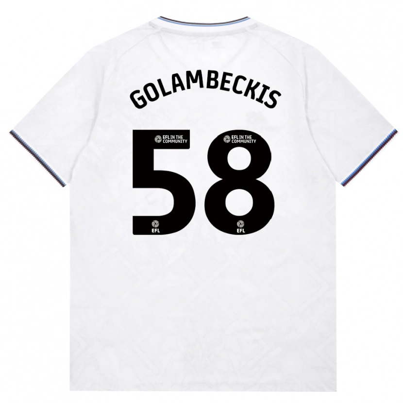 Danxen Donna Maglia Airidas Golambeckis #58 Borgogna Bianco Kit Gara Away 2026/27 Maglietta