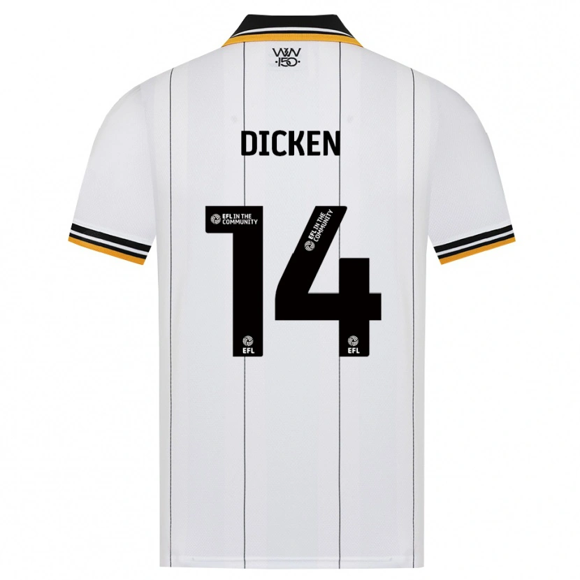 Danxen Donna Maglia Amy Dicken #14 Arancione Bianco Nero Kit Gara Away 2026/27 Maglietta