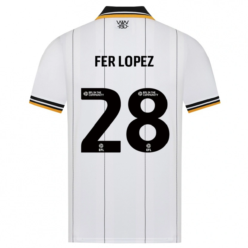 Danxen Donna Maglia Fer López #28 Arancione Bianco Nero Kit Gara Away 2026/27 Maglietta