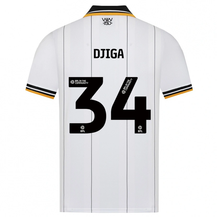 Danxen Donna Maglia Nasser Djiga #34 Arancione Bianco Nero Kit Gara Away 2026/27 Maglietta