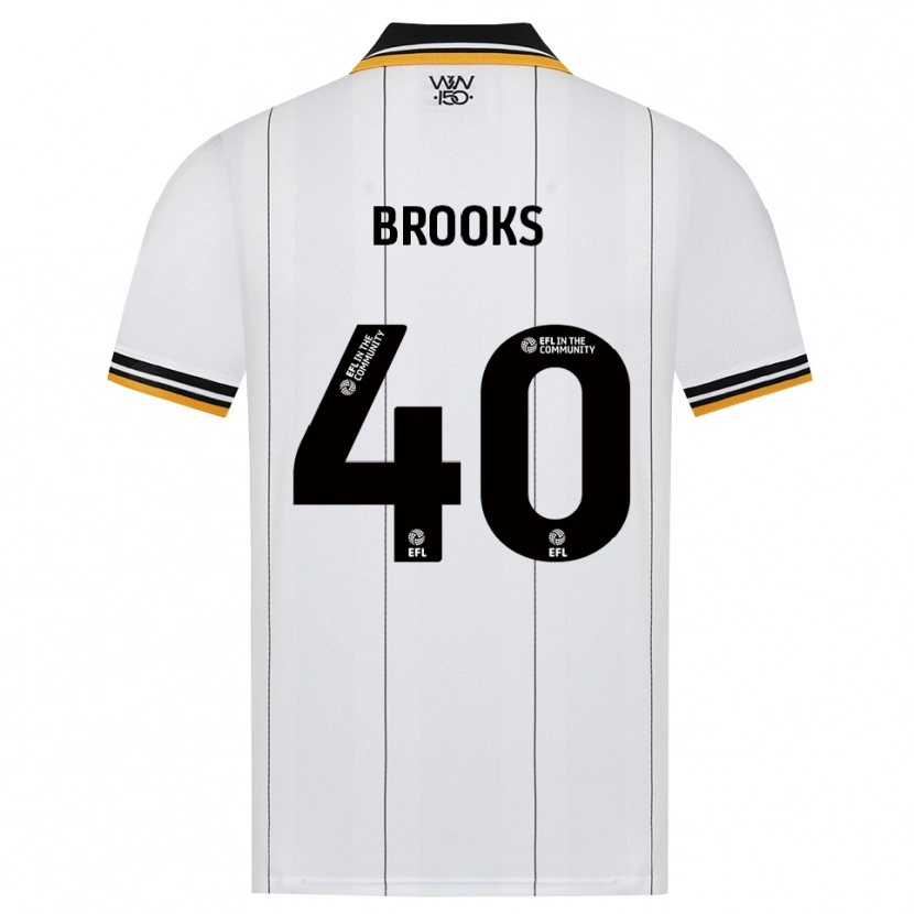 Danxen Donna Maglia Alfie Brooks #40 Arancione Bianco Nero Kit Gara Away 2026/27 Maglietta