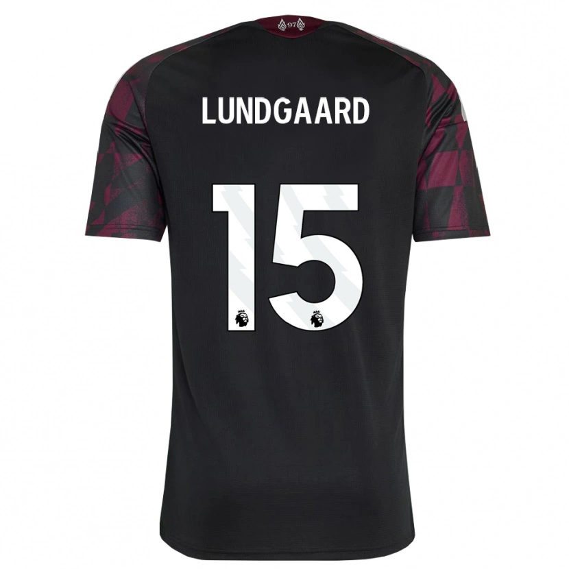 Danxen Donna Maglia Sofie Lundgaard #15 Bianco Nero Viola Kit Gara Third 2026/27 Maglietta