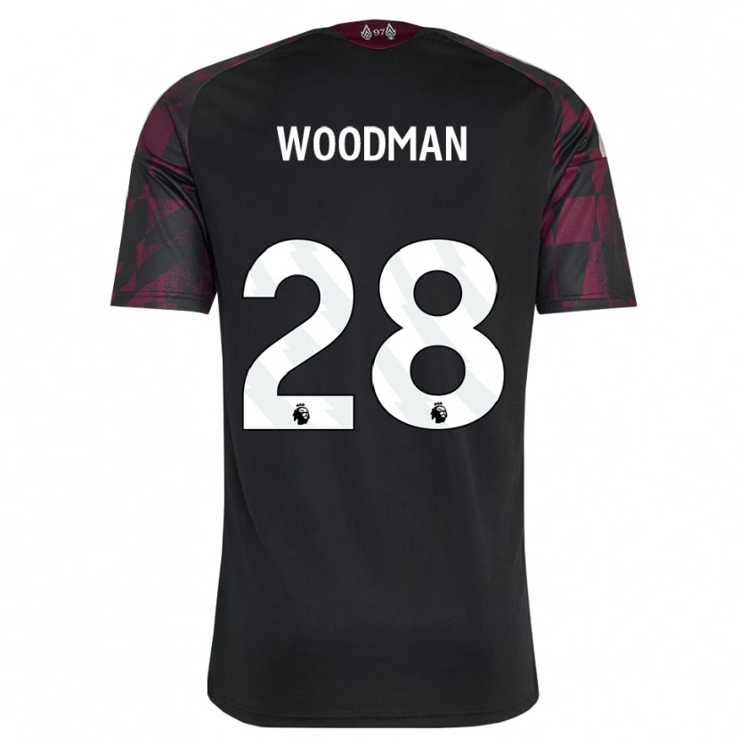 Danxen Donna Maglia Freddie Woodman #28 Bianco Nero Viola Kit Gara Third 2026/27 Maglietta