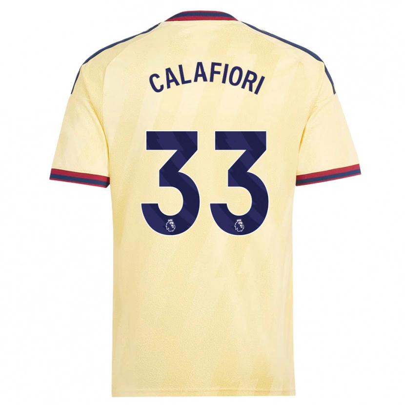 Danxen Donna Maglia Riccardo Calafiori #33 Giallo Chiaro Blu Notte Kit Gara Third 2026/27 Maglietta