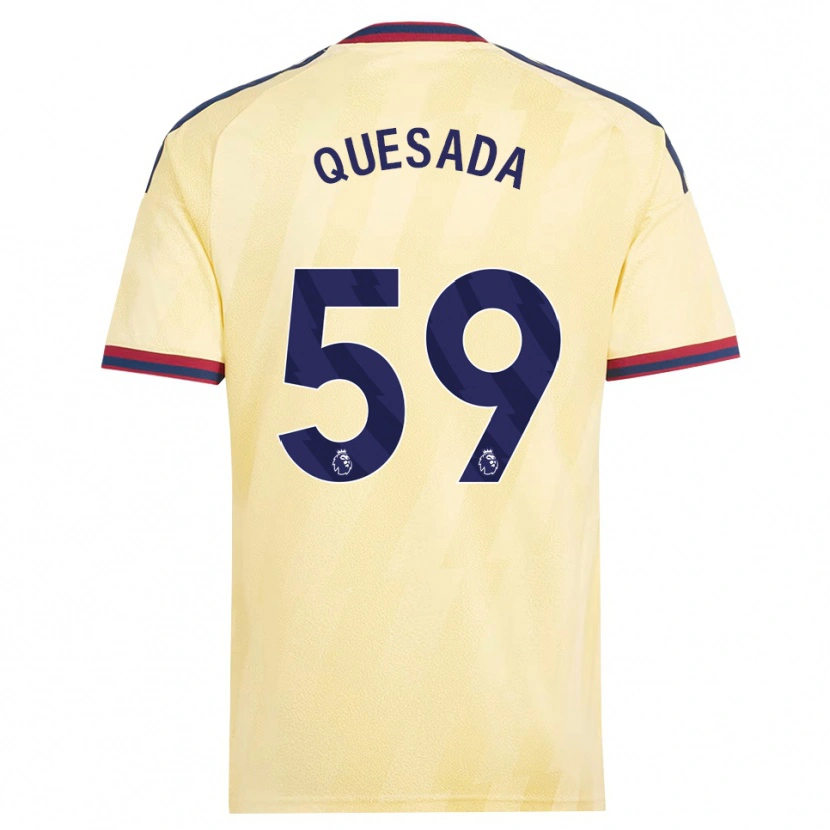 Danxen Donna Maglia Elián Quesada #59 Giallo Chiaro Blu Notte Kit Gara Third 2026/27 Maglietta