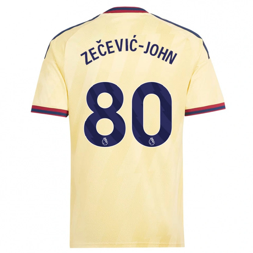 Danxen Donna Maglia Louis Zečević-John #80 Giallo Chiaro Blu Notte Kit Gara Third 2026/27 Maglietta