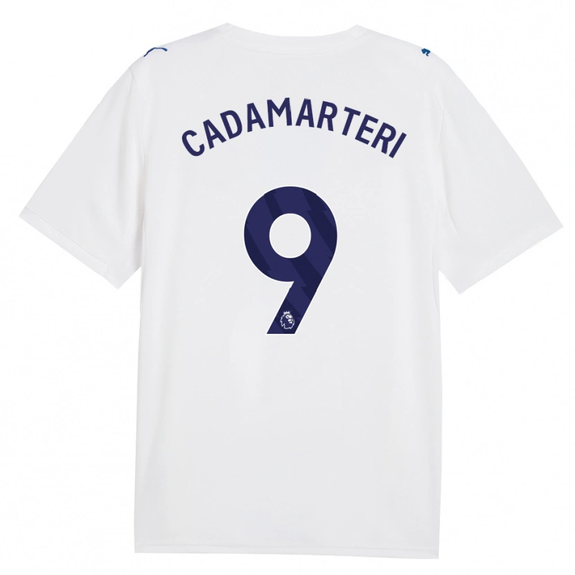 Danxen Donna Maglia Caelan Cadamarteri #9 Blu Scuro Bianco Kit Gara Third 2026/27 Maglietta