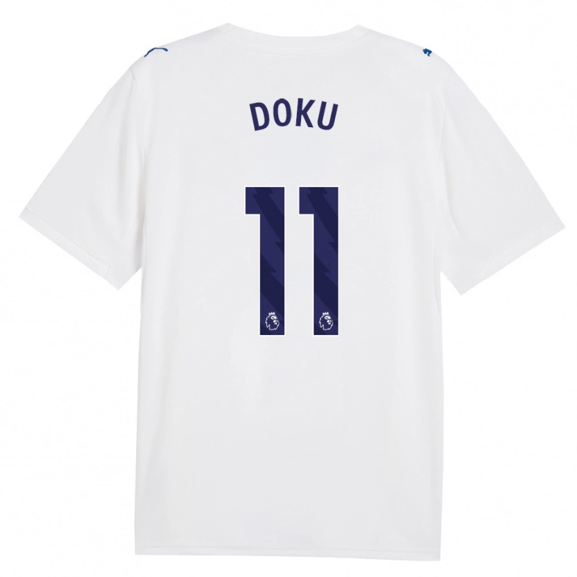 Danxen Donna Maglia Jérémy Doku #11 Blu Scuro Bianco Kit Gara Third 2026/27 Maglietta
