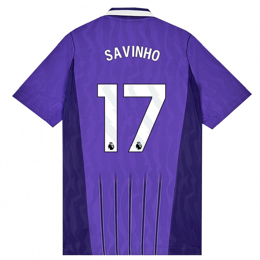 Danxen Donna Maglia Sávio Moreira De Oliveira #17 Viola Bianco Kit Gara Third 2026/27 Maglietta