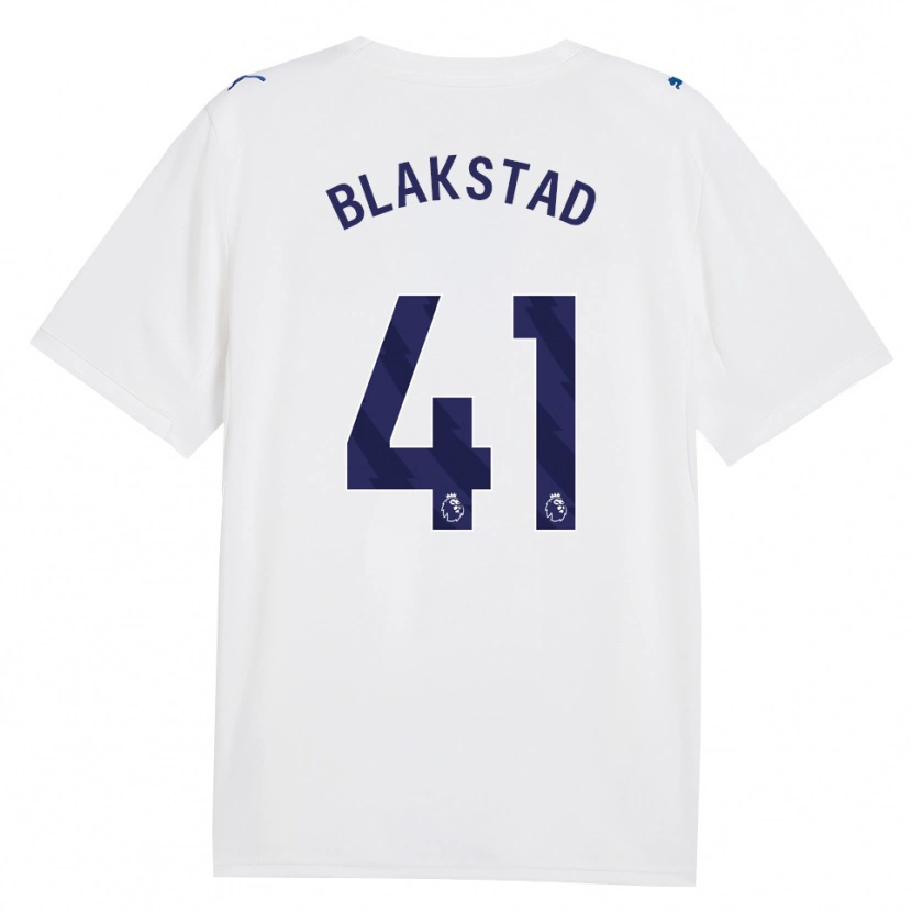 Danxen Donna Maglia Julie Blakstad #41 Blu Scuro Bianco Kit Gara Third 2026/27 Maglietta