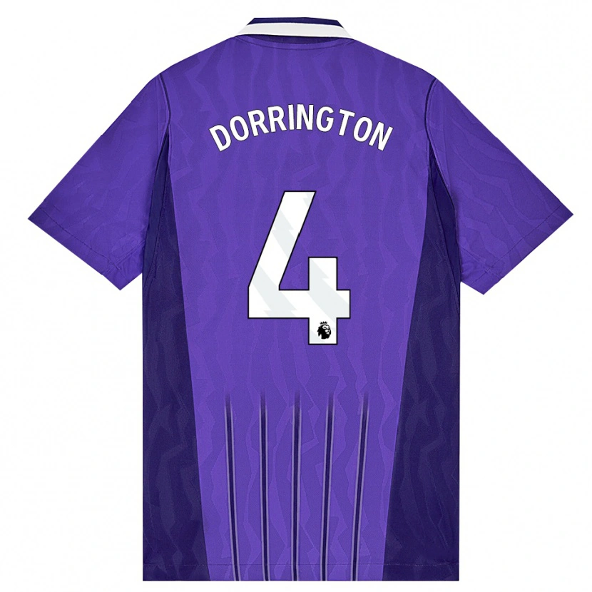 Danxen Donna Maglia Alfie Dorrington #4 Viola Bianco Kit Gara Third 2026/27 Maglietta