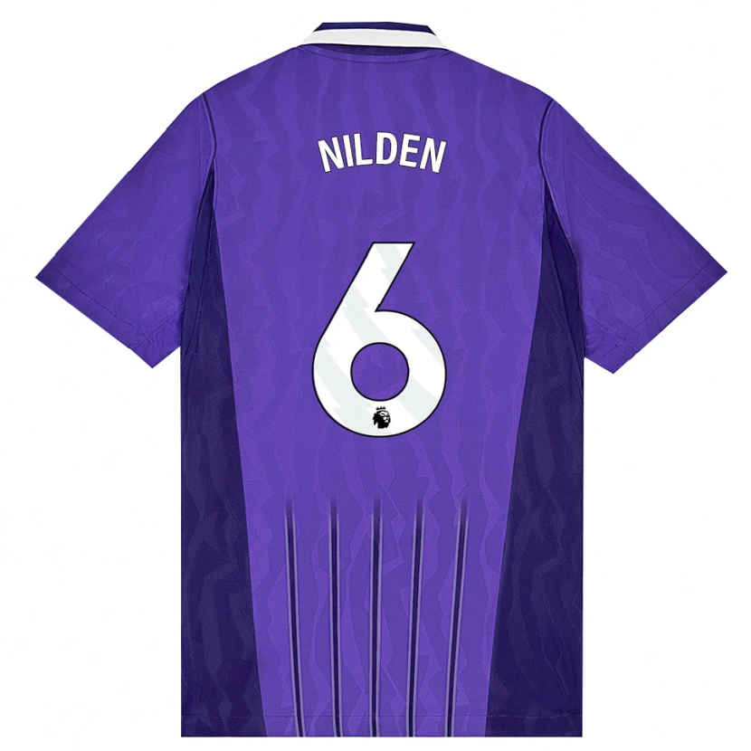 Danxen Donna Maglia Amanda Nildén #6 Viola Bianco Kit Gara Third 2026/27 Maglietta