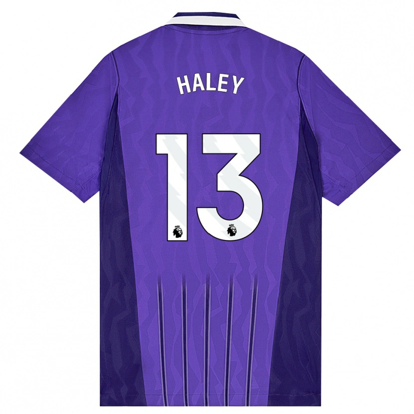 Danxen Donna Maglia Micah Haley #13 Viola Bianco Kit Gara Third 2026/27 Maglietta
