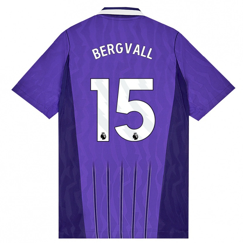 Danxen Donna Maglia Lucas Bergvall #15 Viola Bianco Kit Gara Third 2026/27 Maglietta