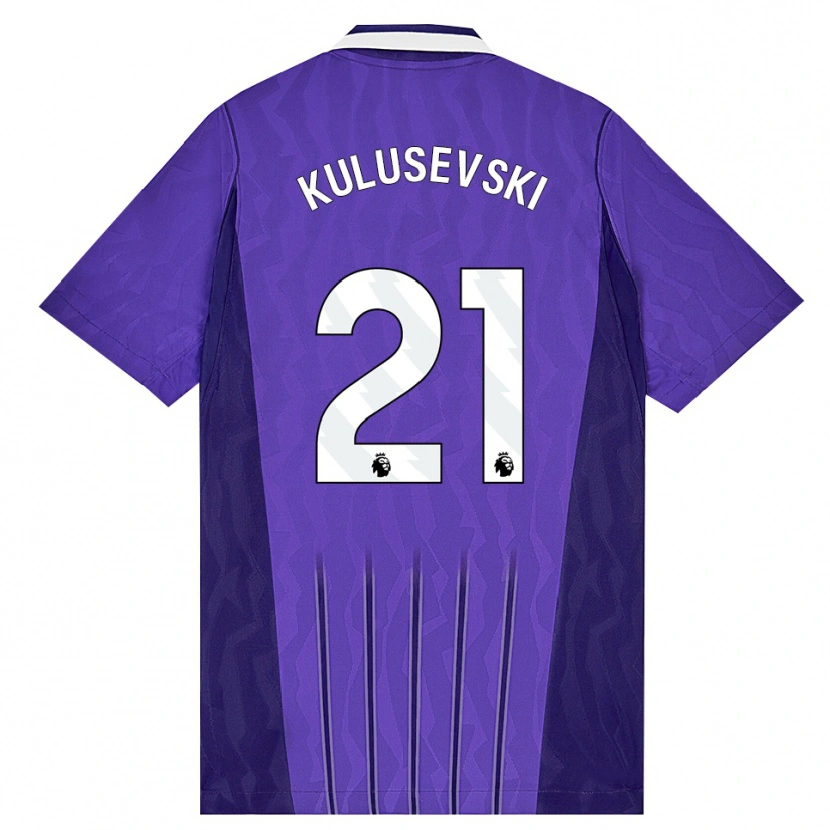 Danxen Donna Maglia Dejan Kulusevski #21 Viola Bianco Kit Gara Third 2026/27 Maglietta