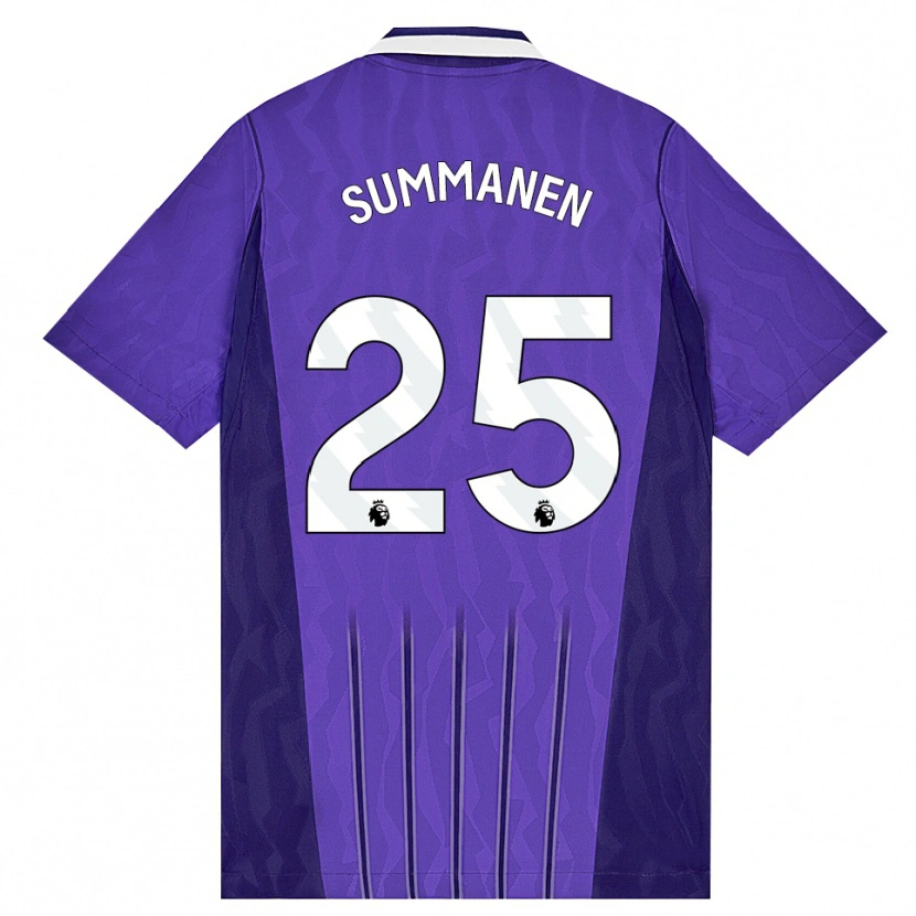 Danxen Donna Maglia Eveliina Summanen #25 Viola Bianco Kit Gara Third 2026/27 Maglietta