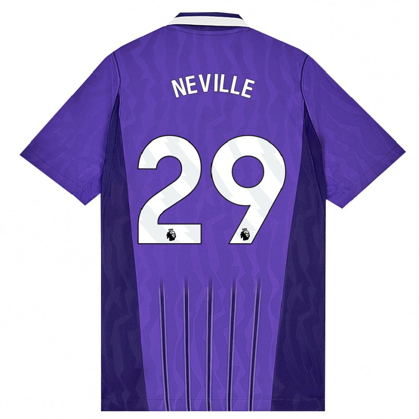 Danxen Donna Maglia Ashleigh Neville #29 Viola Bianco Kit Gara Third 2026/27 Maglietta