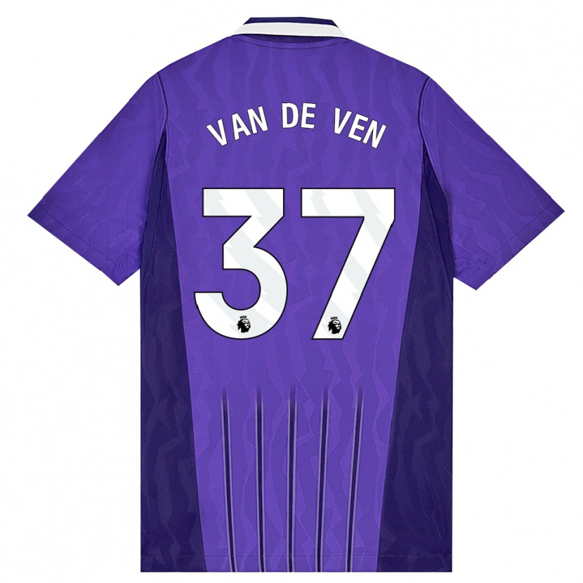 Danxen Donna Maglia Micky Van De Ven #37 Viola Bianco Kit Gara Third 2026/27 Maglietta