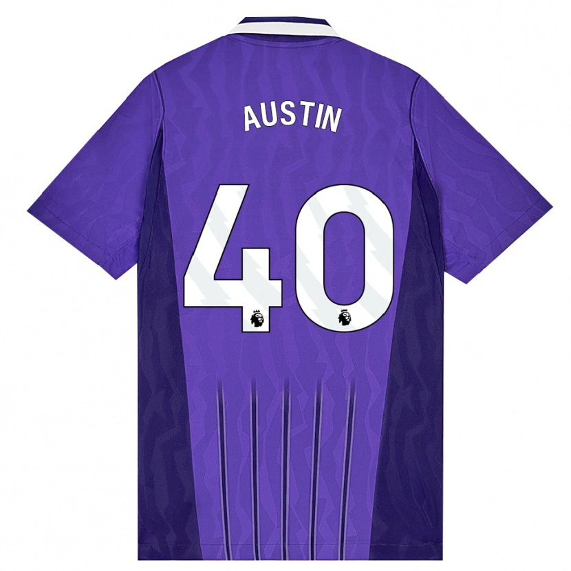 Danxen Donna Maglia Brandon Austin #40 Viola Bianco Kit Gara Third 2026/27 Maglietta