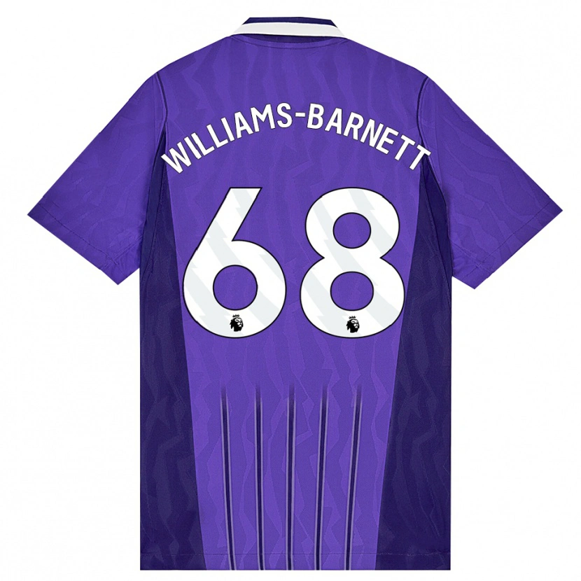 Danxen Donna Maglia Luca Williams-Barnett #68 Viola Bianco Kit Gara Third 2026/27 Maglietta