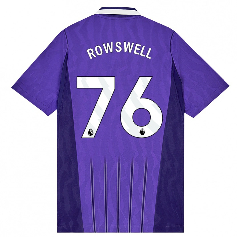 Danxen Donna Maglia James Rowswell #76 Viola Bianco Kit Gara Third 2026/27 Maglietta