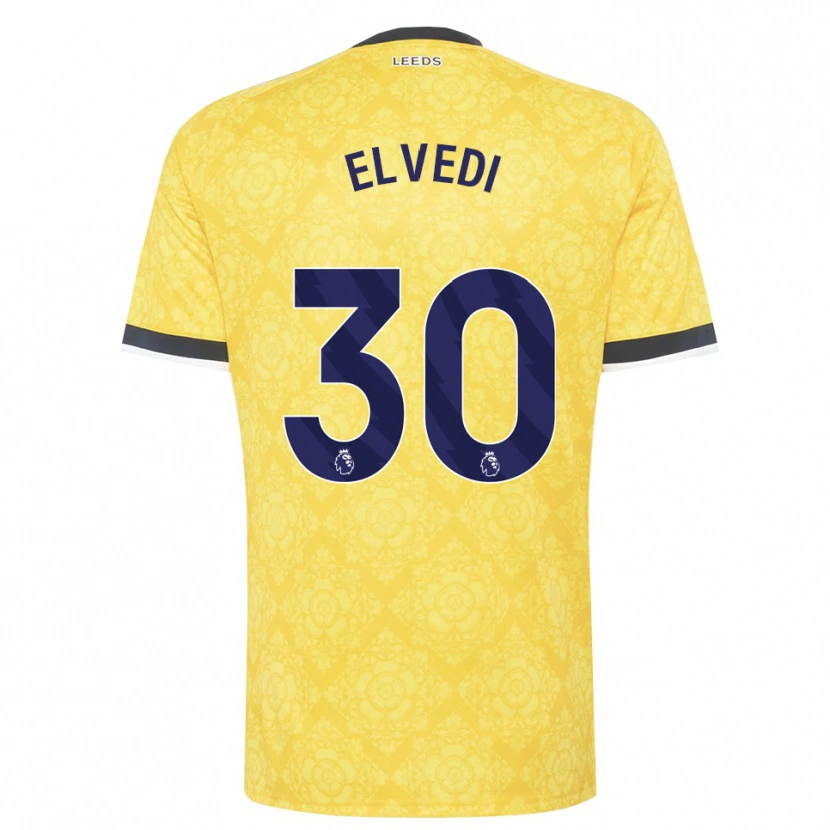 Danxen Donna Maglia Nico Elvedi #30 Giallo Bianco Nero Kit Gara Away 2026/27 Maglietta