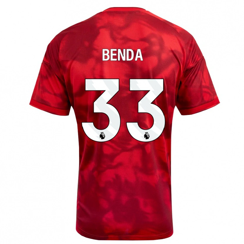Danxen Donna Maglia Steven Benda #33 Cremisi Bianco Kit Gara Home 2026/27 Maglietta