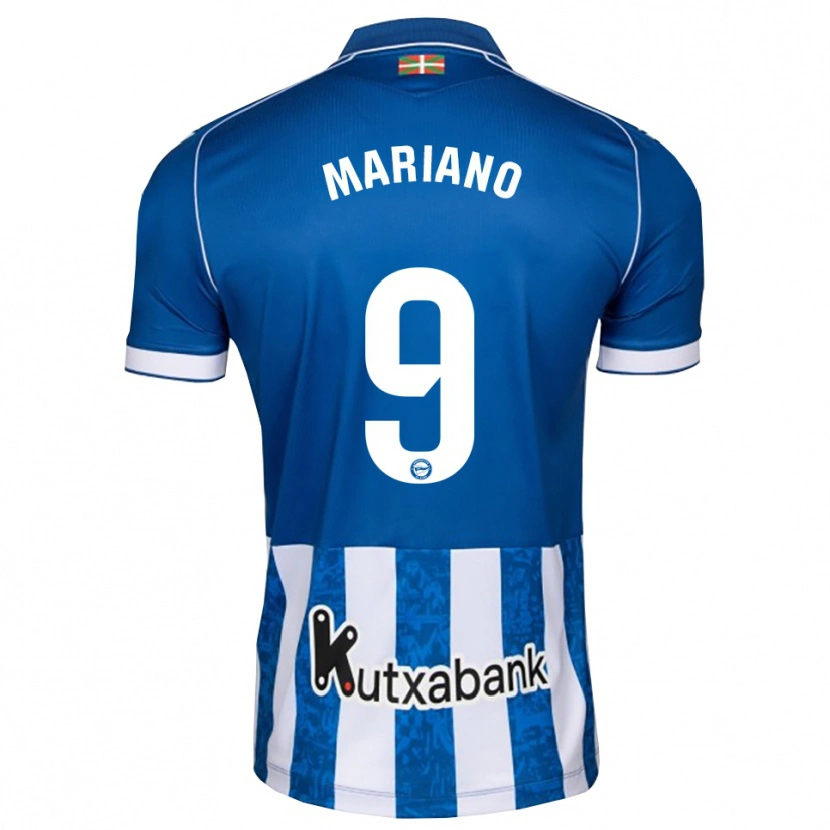 Danxen Bambino Maglia Mariano Díaz #9 Blu Bianco Nero Kit Gara Home 2026/27 Maglietta
