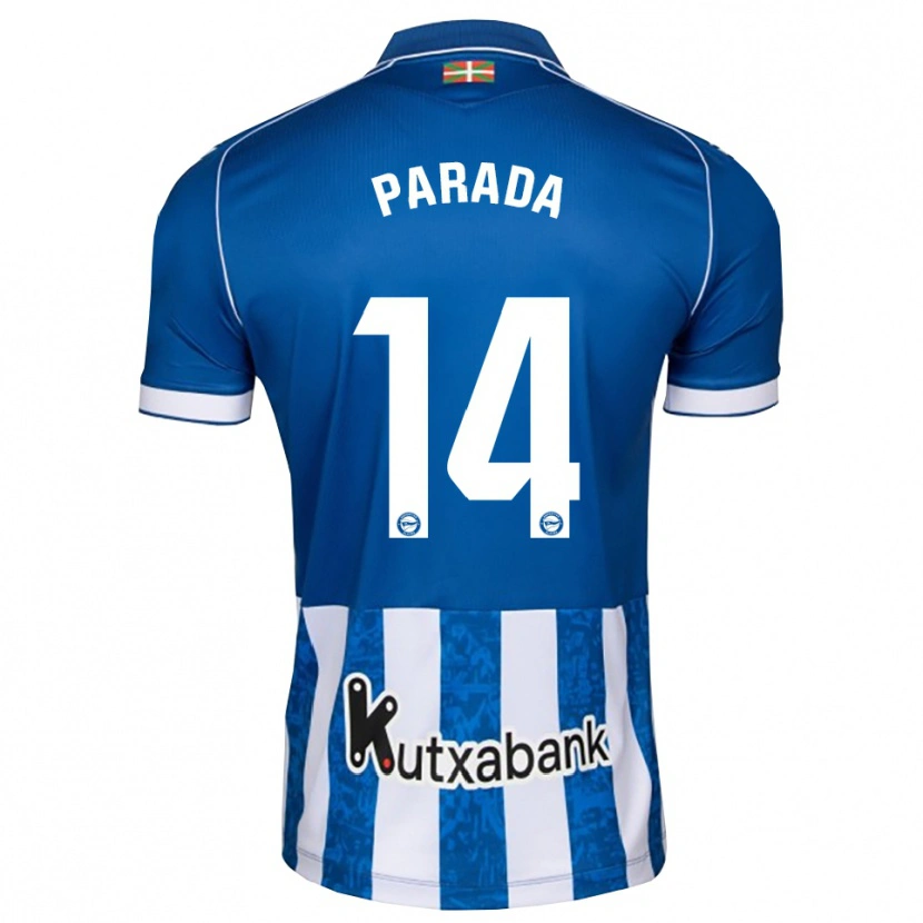 Danxen Bambino Maglia Victor Parada #14 Blu Bianco Nero Kit Gara Home 2026/27 Maglietta