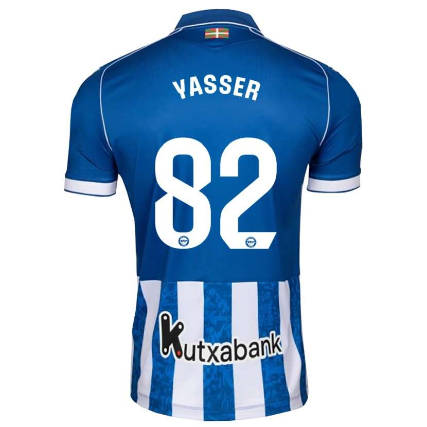 Danxen Bambino Maglia Omar Yasser #82 Blu Bianco Nero Kit Gara Home 2026/27 Maglietta