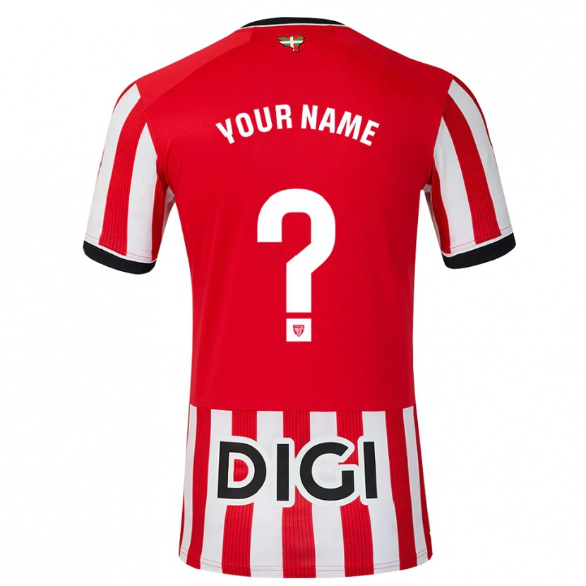 Danxen Bambino Maglia Il Tuo Nome #0 Rosso Nero Bianco Kit Gara Home 2026/27 Maglietta
