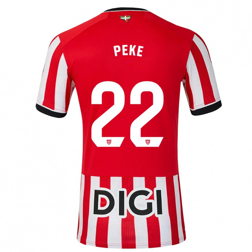 Danxen Bambino Maglia Ainize Barea Nuñez #22 Rosso Nero Bianco Kit Gara Home 2026/27 Maglietta