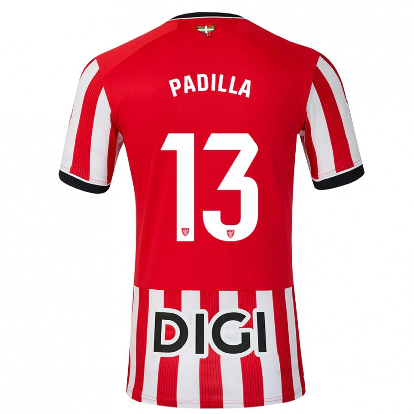 Danxen Bambino Maglia Álex Padilla #13 Rosso Nero Bianco Kit Gara Home 2026/27 Maglietta