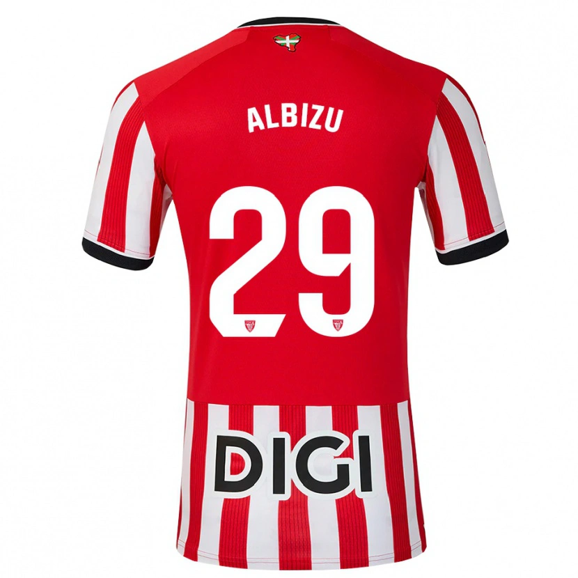 Danxen Bambino Maglia Alain Albizu #29 Rosso Nero Bianco Kit Gara Home 2026/27 Maglietta