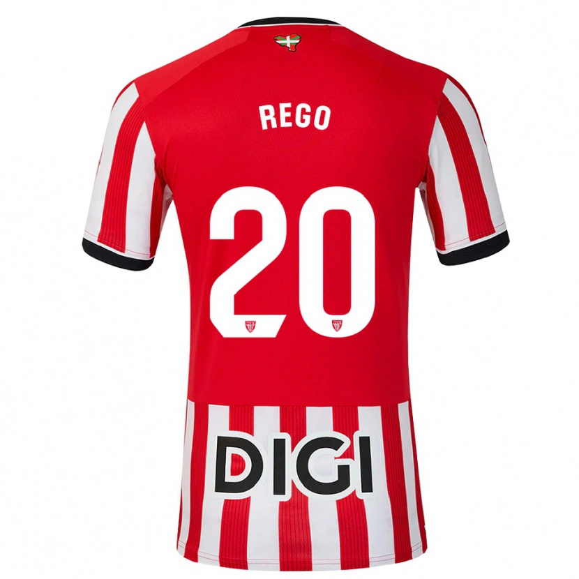 Danxen Bambino Maglia Alejandro Rego #20 Rosso Nero Bianco Kit Gara Home 2026/27 Maglietta
