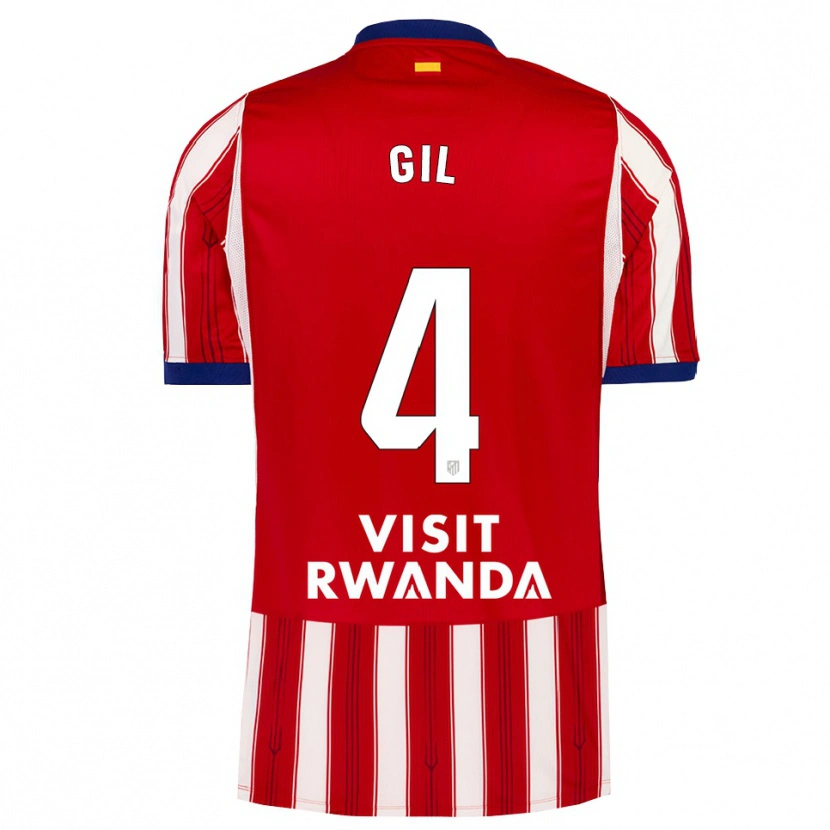 Danxen Bambino Maglia Miguel Gil #4 Blu Reale Rosso Bianco Kit Gara Home 2026/27 Maglietta