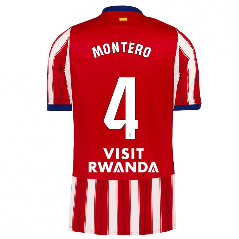 Danxen Bambino Maglia Francisco Montero #4 Blu Reale Rosso Bianco Kit Gara Home 2026/27 Maglietta