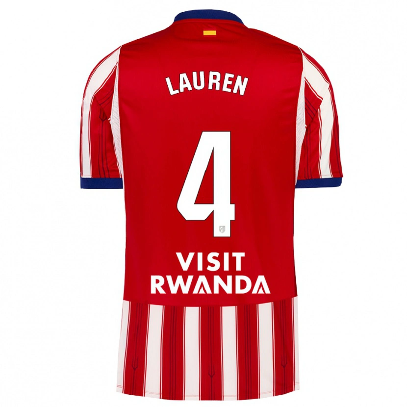 Danxen Bambino Maglia Lauren Eduarda Leal Costa #4 Blu Reale Rosso Bianco Kit Gara Home 2026/27 Maglietta