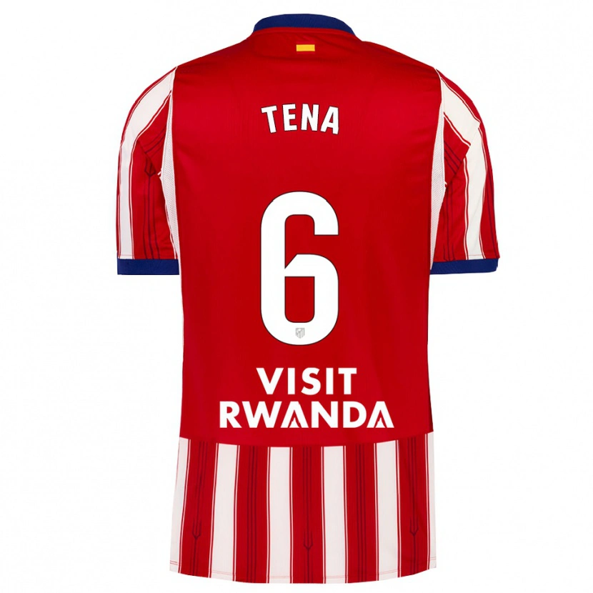 Danxen Bambino Maglia Javi Tena #6 Blu Reale Rosso Bianco Kit Gara Home 2026/27 Maglietta