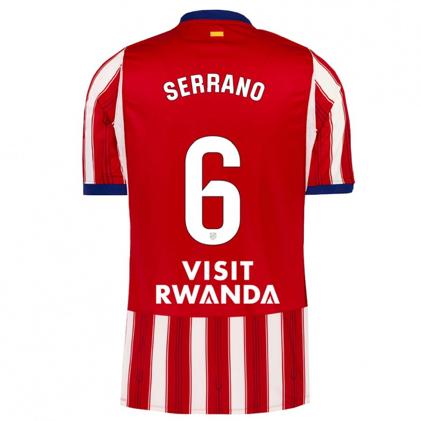 Danxen Bambino Maglia Javi Serrano #6 Blu Reale Rosso Bianco Kit Gara Home 2026/27 Maglietta
