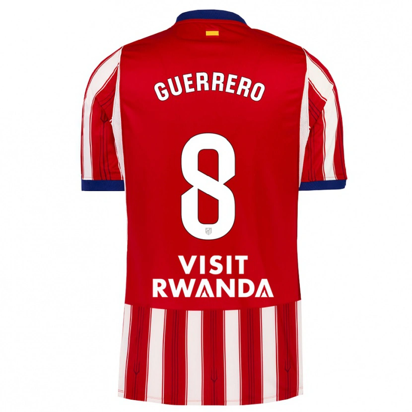 Danxen Bambino Maglia Irene Guerrero #8 Blu Reale Rosso Bianco Kit Gara Home 2026/27 Maglietta