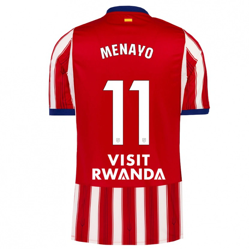 Danxen Bambino Maglia Carmen Menayo #11 Blu Reale Rosso Bianco Kit Gara Home 2026/27 Maglietta