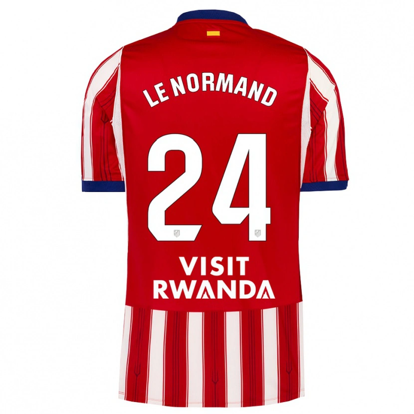 Danxen Bambino Maglia Robin Le Normand #24 Blu Reale Rosso Bianco Kit Gara Home 2026/27 Maglietta