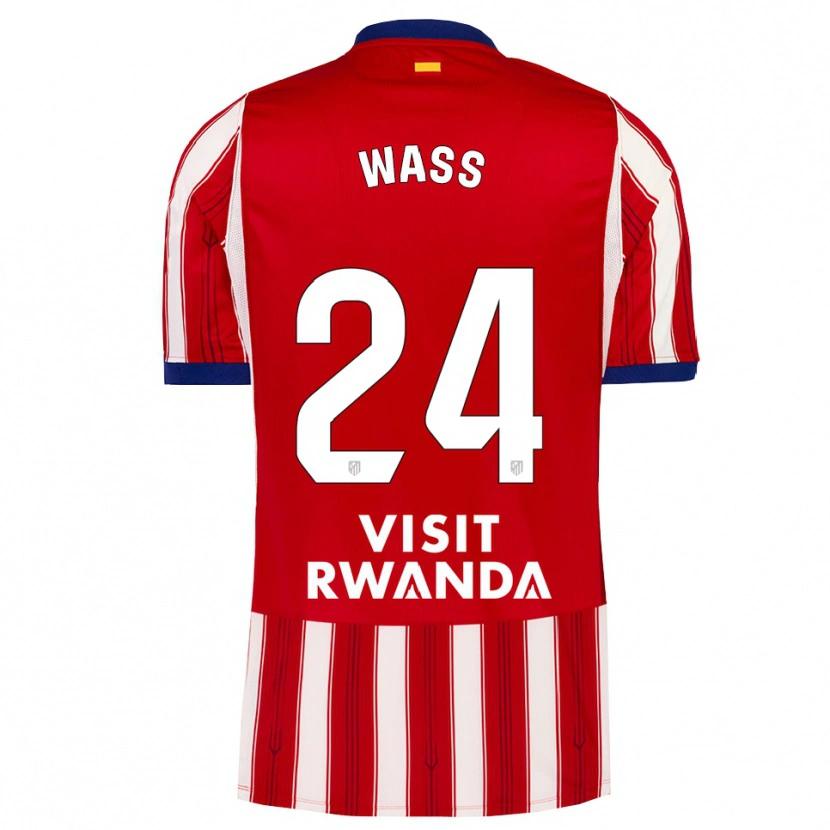 Danxen Bambino Maglia Daniel Wass #24 Blu Reale Rosso Bianco Kit Gara Home 2026/27 Maglietta