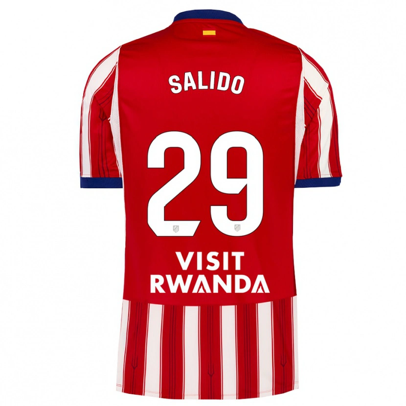 Danxen Bambino Maglia Alberto Salido #29 Blu Reale Rosso Bianco Kit Gara Home 2026/27 Maglietta