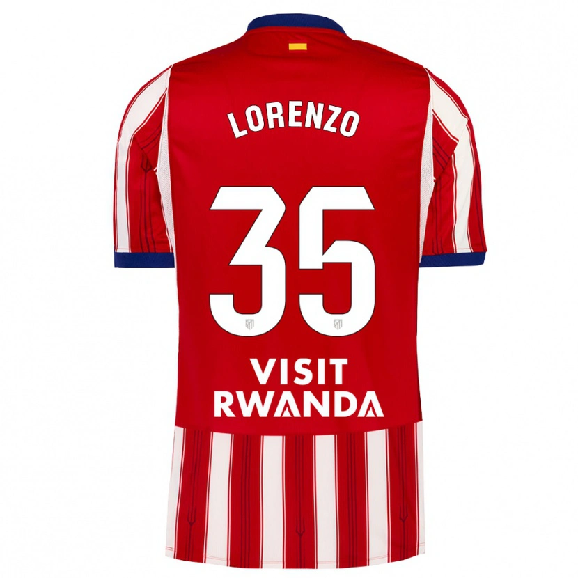 Danxen Bambino Maglia Diego Lorenzo #35 Blu Reale Rosso Bianco Kit Gara Home 2026/27 Maglietta