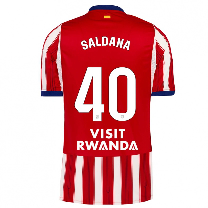 Danxen Bambino Maglia Jose Saldana #40 Blu Reale Rosso Bianco Kit Gara Home 2026/27 Maglietta