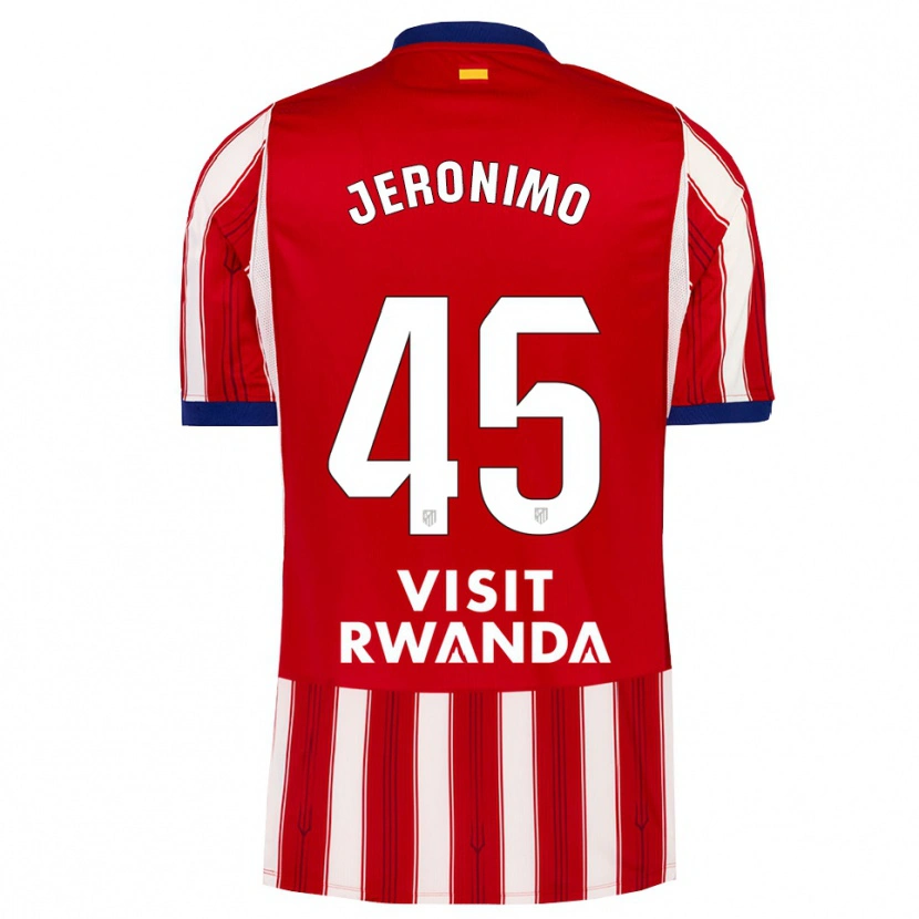 Danxen Bambino Maglia Isaiah Jeronimo #45 Blu Reale Rosso Bianco Kit Gara Home 2026/27 Maglietta